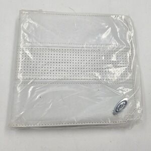 Intec CD DVD Storage Binder Case White Perforated Faux Leather Zip Gaming